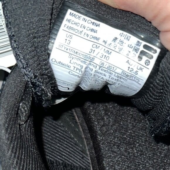 NEW Fila MEMORY STEELSPRINT Training Athletic Sneakers Men's Shoes Black Size 13 - Picture 2 of 10